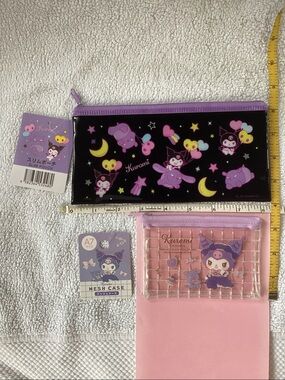 NWT Sanrio Kuromi Plastic Pouches